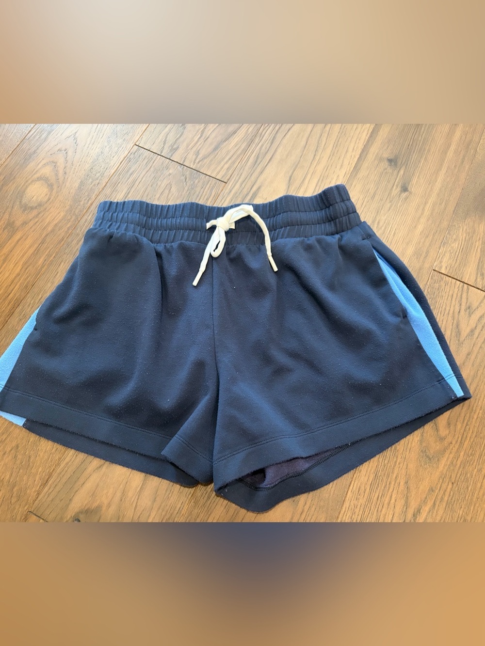 All in Motion Women's Airy Sleek Pique Shorts Navy Blue Size M
